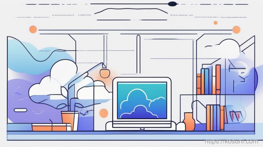 Two clouds with a stalled sync loop icon