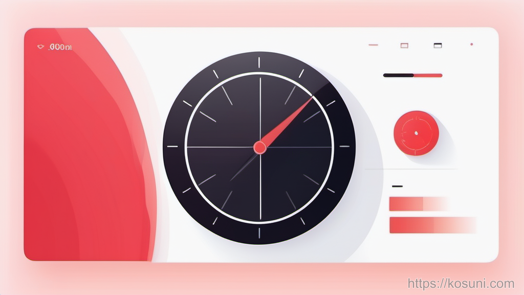Gauge dial indicating high system load