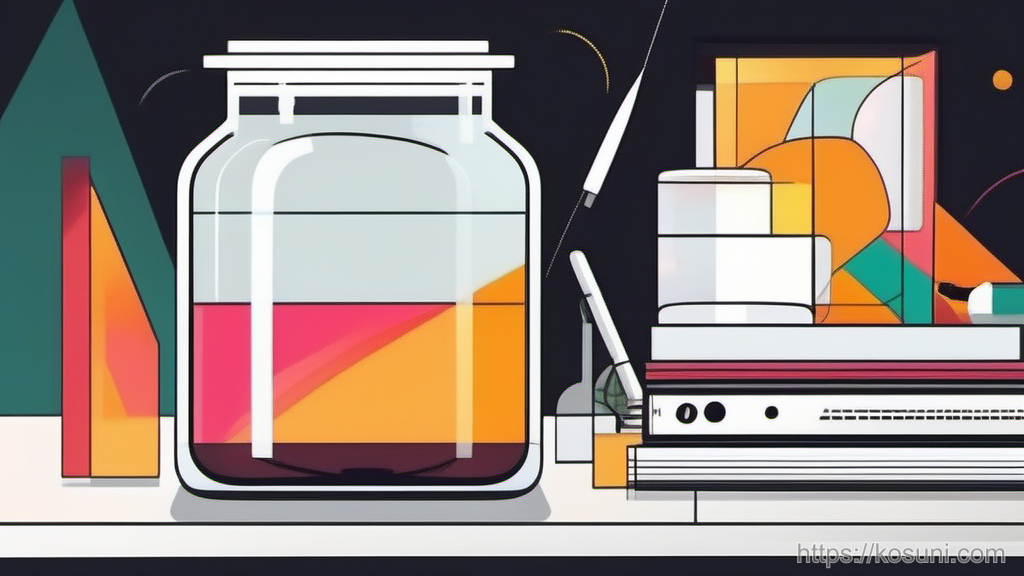 Jar of layered pages symbolizing stale cached content