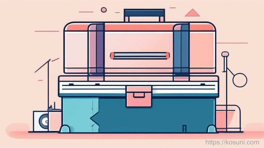 Toolbox and stalled progress wheel metaphor for download issues