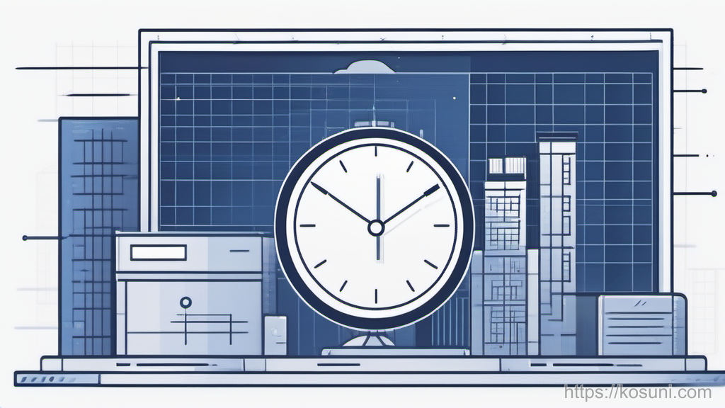 Clock and sync symbol indicating automatic time settings