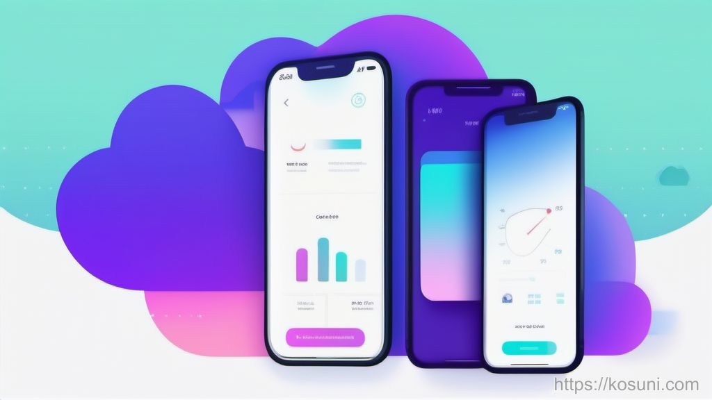 Abstract toggles next to cloud download and cellular icons