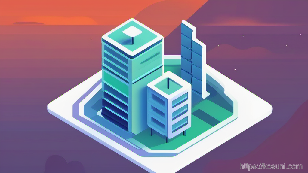 Server-shaped map pin symbolizing DNS routing change