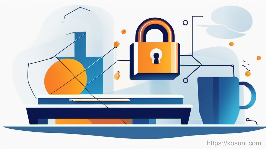 Padlock tangled with thread symbolizing a stuck verification step