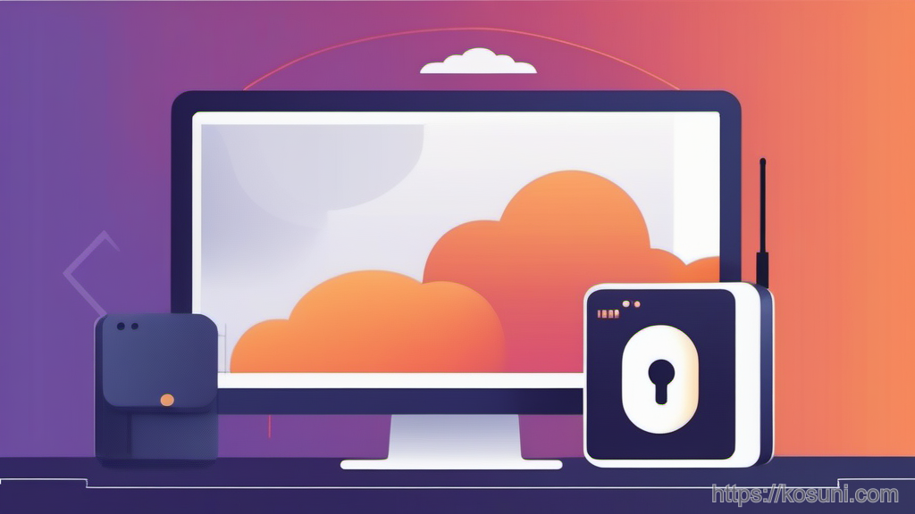 Padlock on a severed network cable, VPN connection metaphor