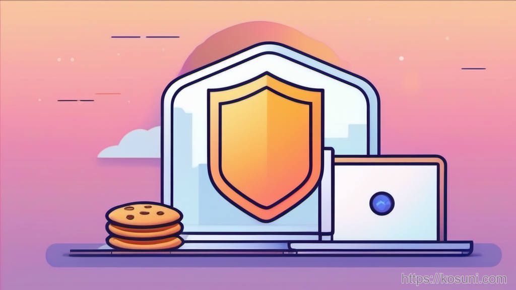 Shield and cookie icons with toggle switch indicating blockers