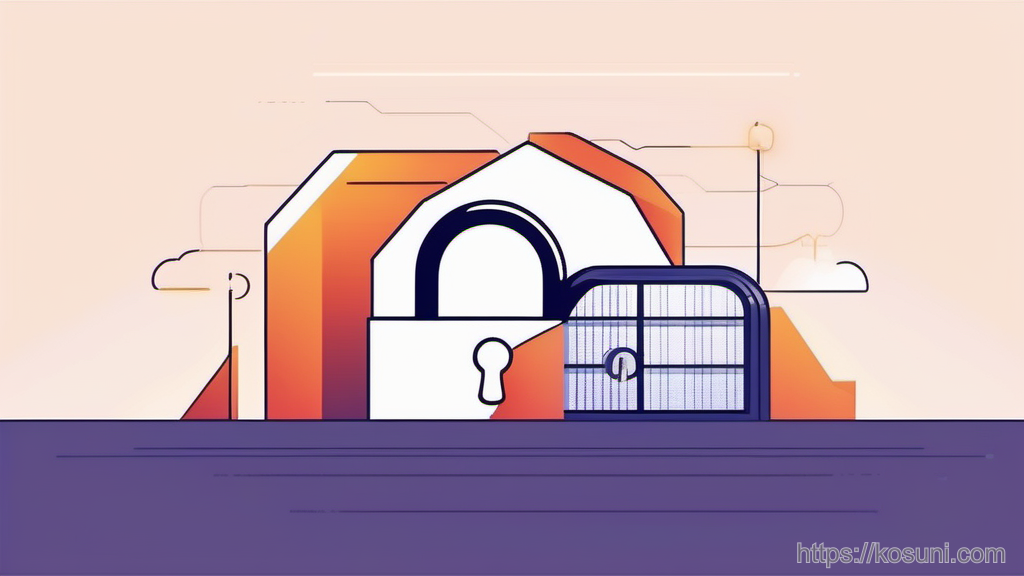 Firewall shield blocking a locked connection icon