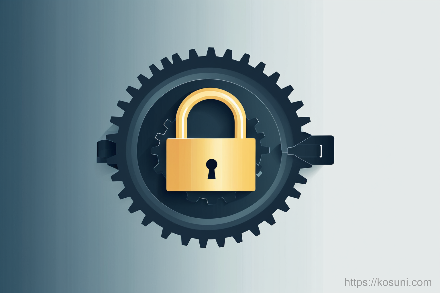 Google sign-in loop metaphor with spinning key and broken gears