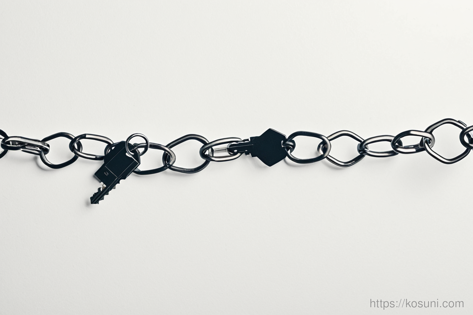 Tangled digital keys with one key out of place