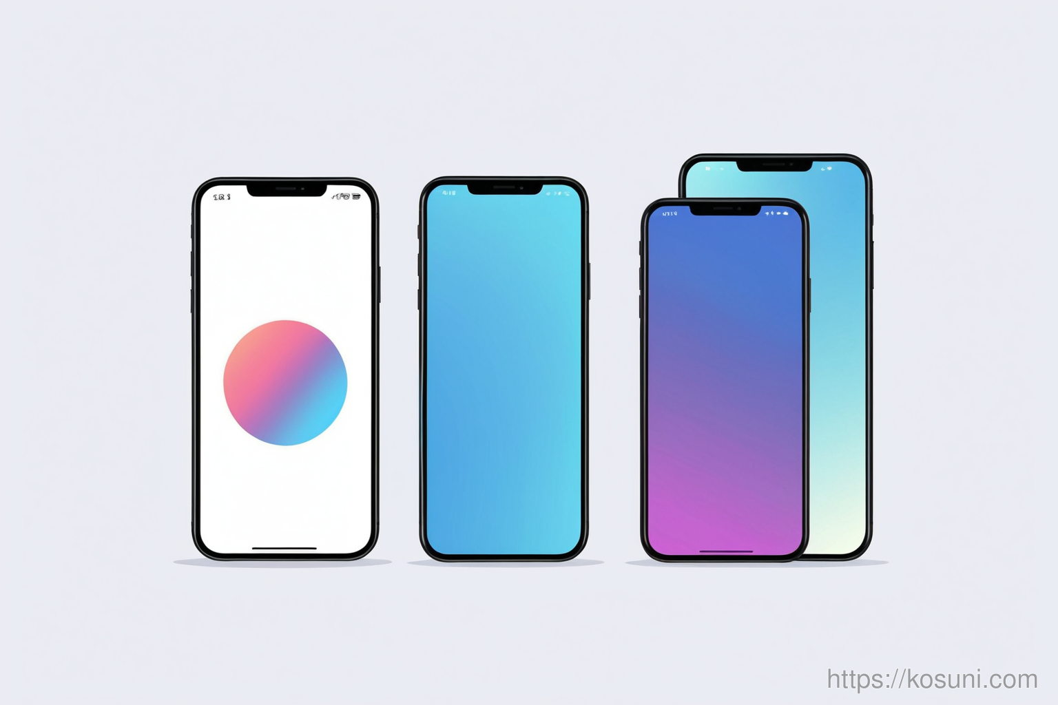 Two smartphones with cache symbols