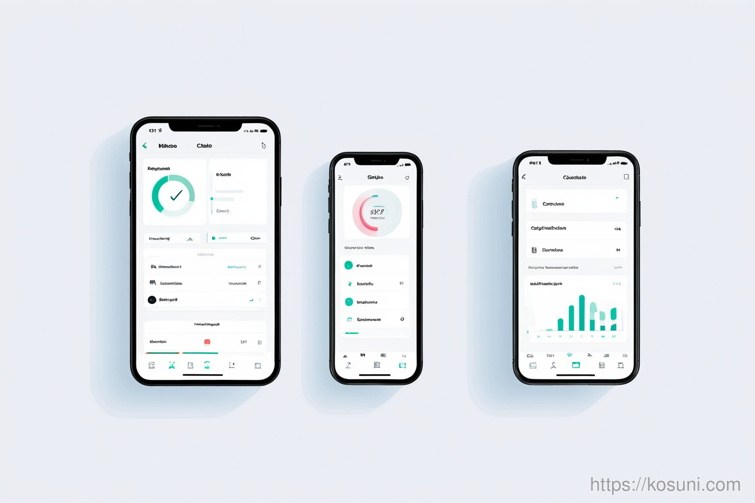 Smartphone showing app updates with checkmark