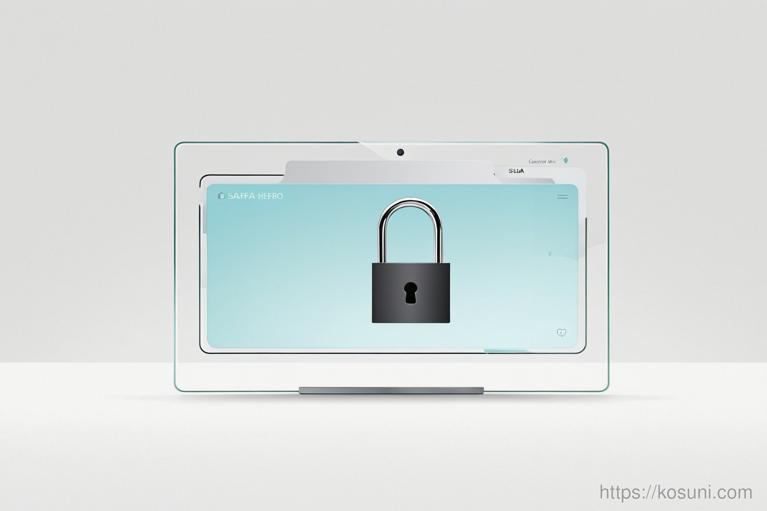 Safari padlock with login button keyhole metaphor