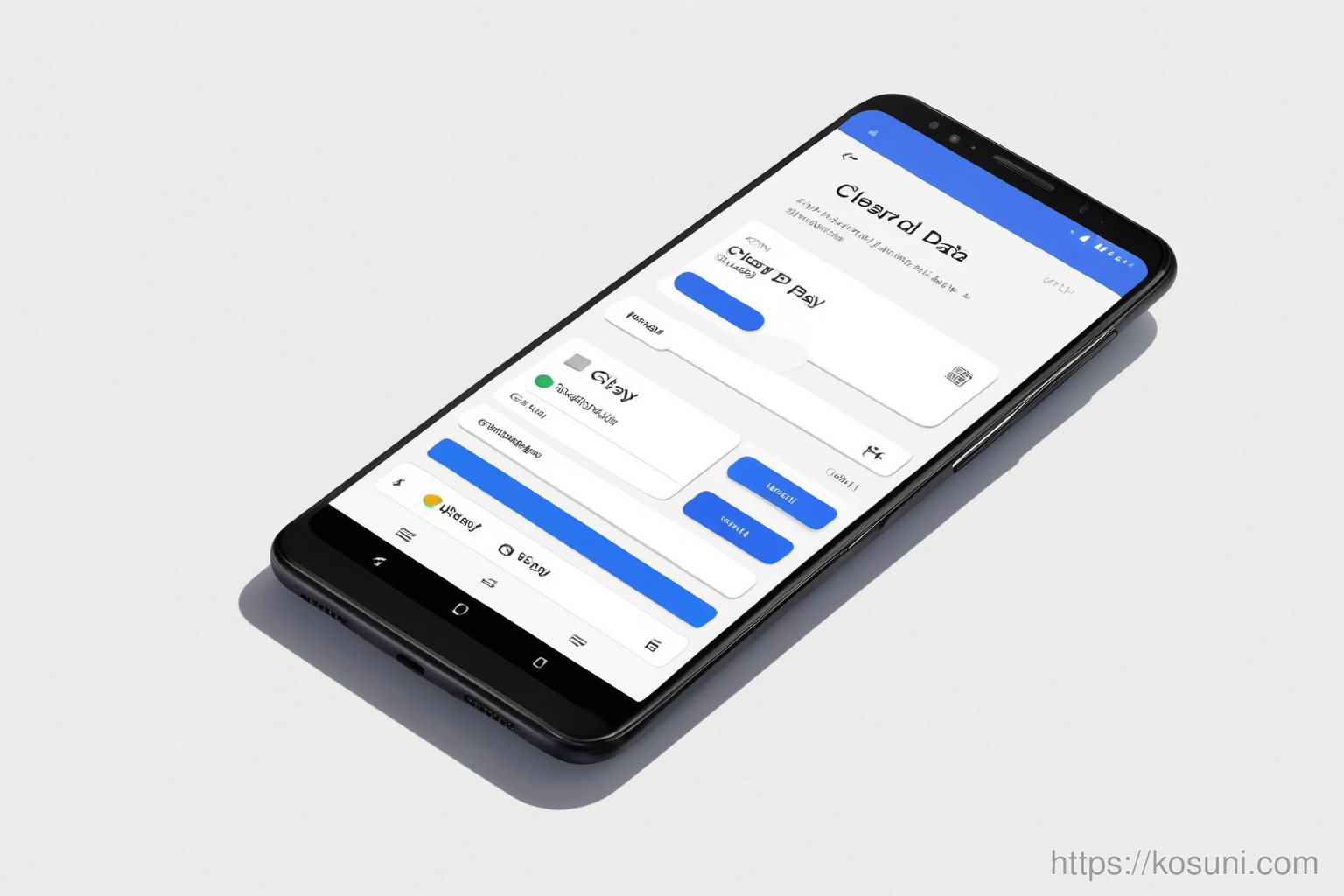 Android phone showing Google Pay storage settings