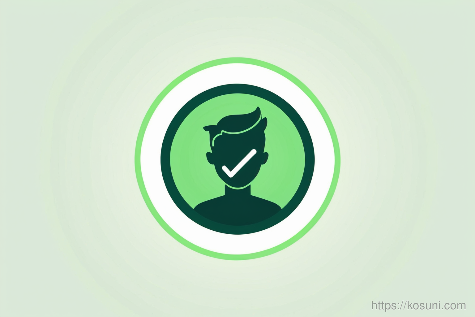 User profile with checkmark for account verification