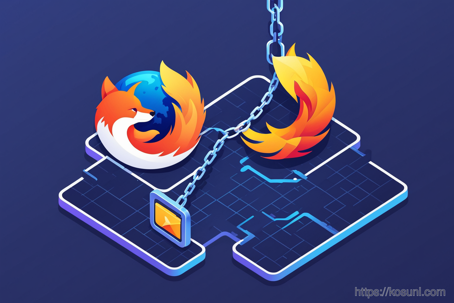 Firefox sync broken chain link metaphor