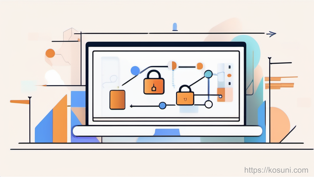 Key and padlock blocked by a broken cookie icon