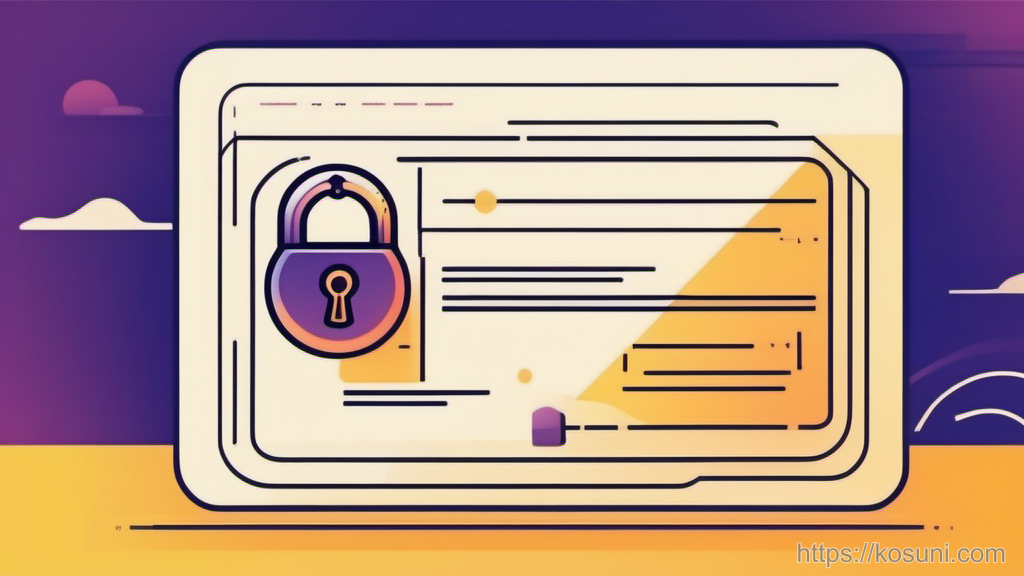 Cracked padlock above a certificate card warning symbol