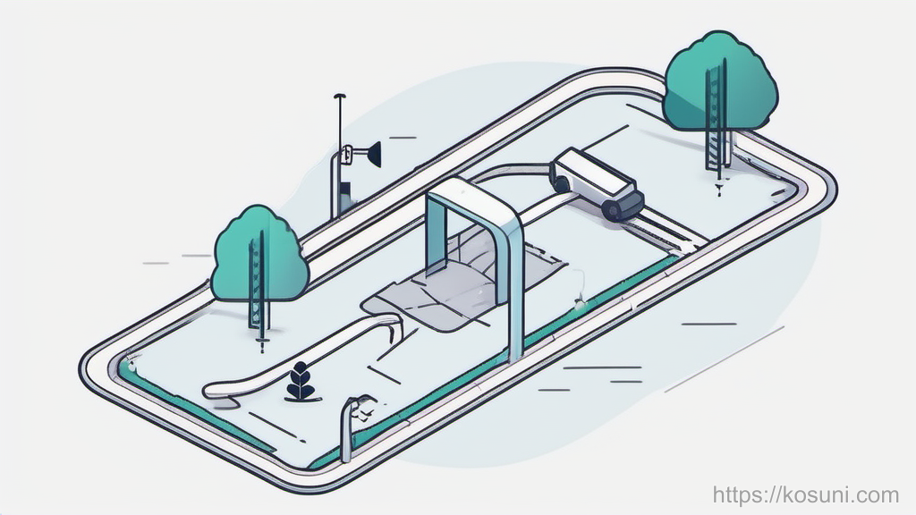 Split signpost with looping arrow and padlock icons