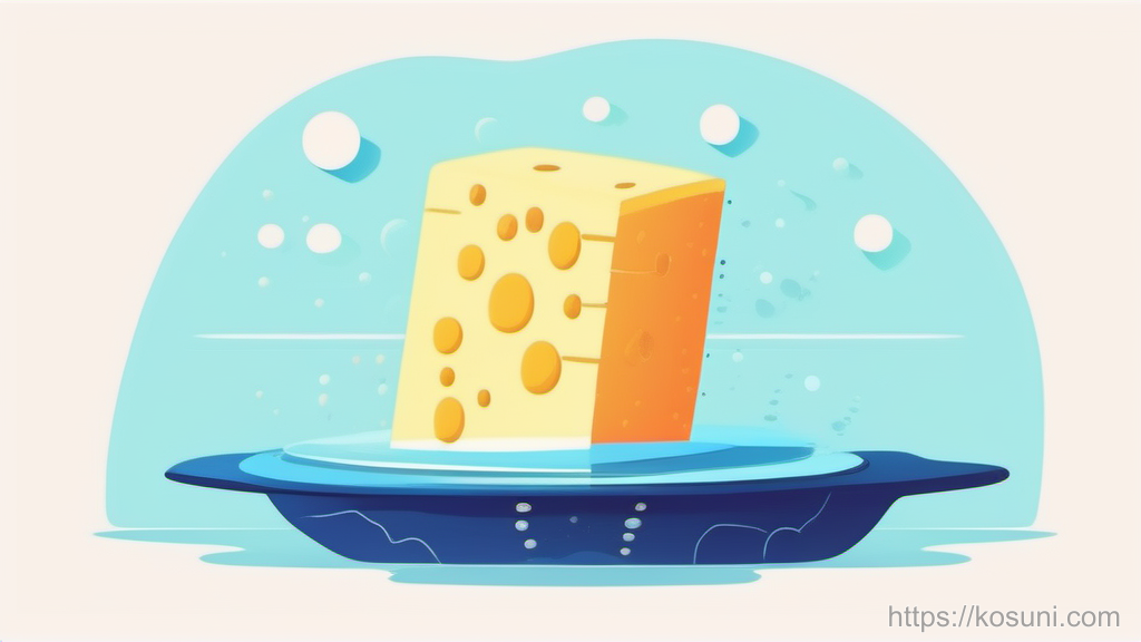 Expanding sponge soaking water representing increasing memory usage