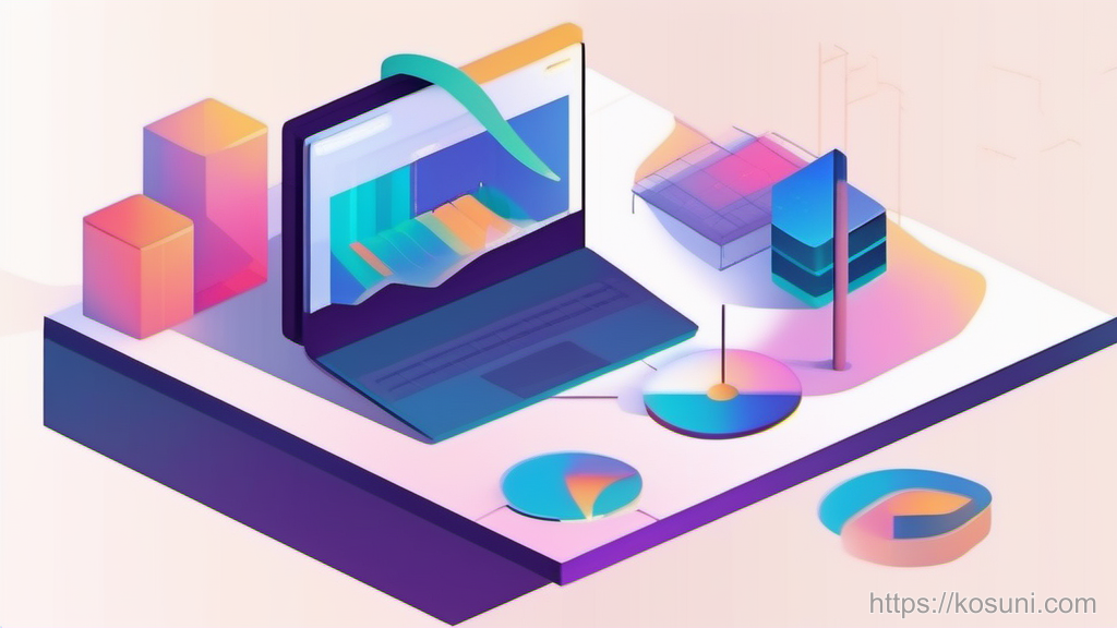 Magnifying glass over database stack with speed gauge
