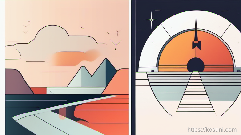 Compass guiding through abstract obstacles to clarity