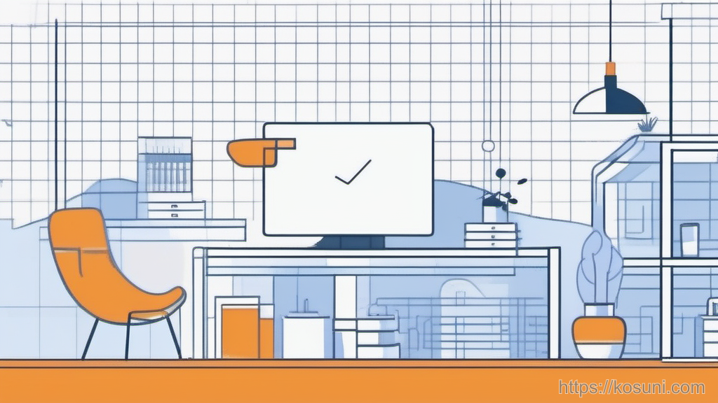 Folder and key file icons on blueprint grid