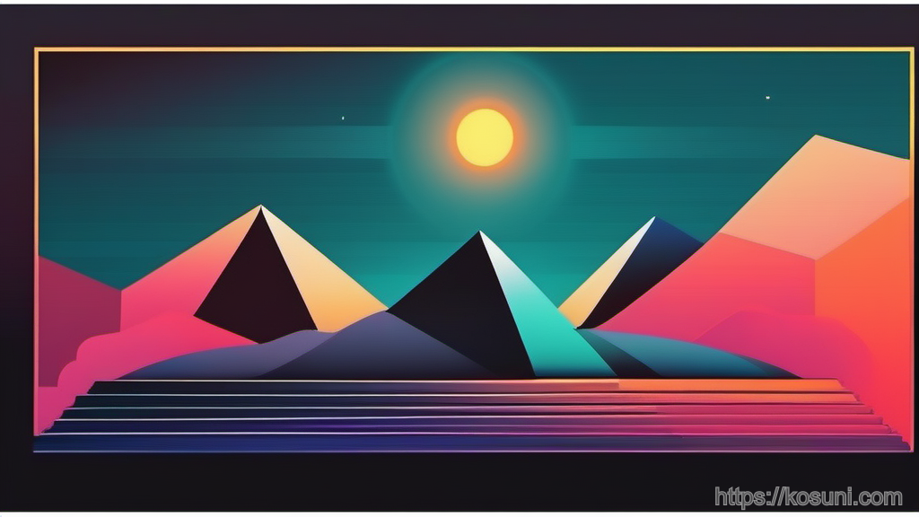 Glowing prism splitting one beam into many paths