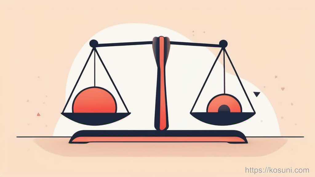 Balance scale symbolizing tax terms and tradeoffs