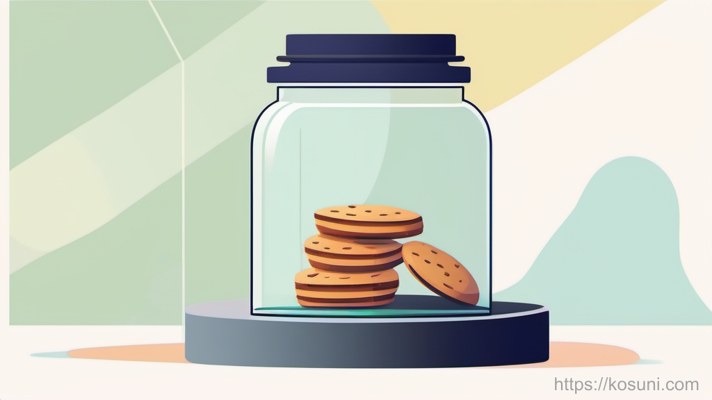 Translucent cookie jar with padlock symbol