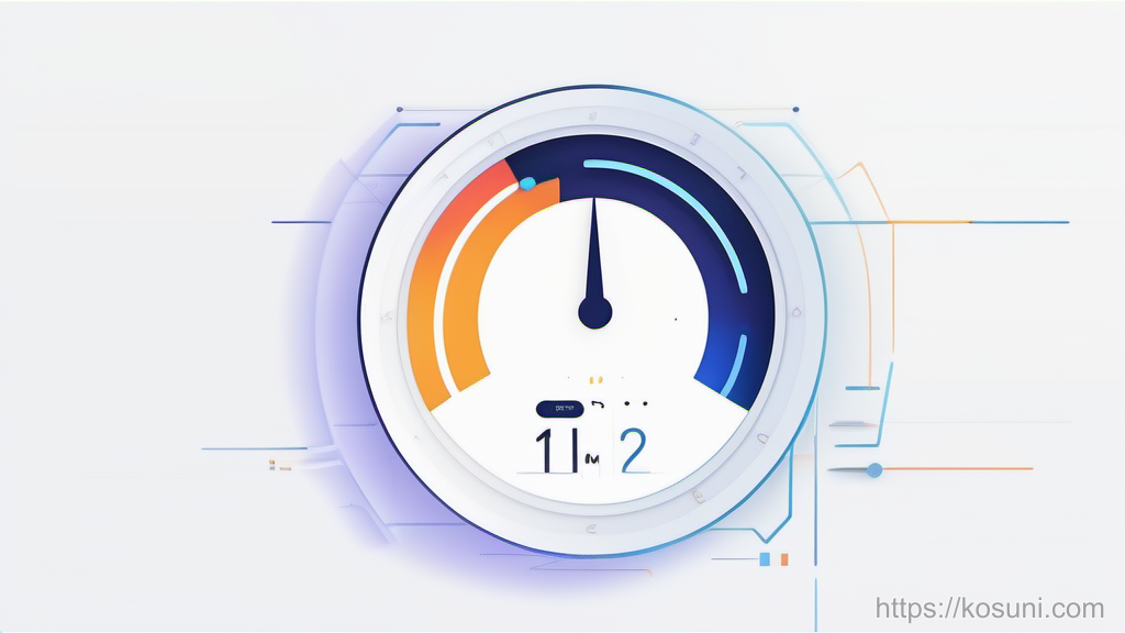 Abstract gauges and circuit path representing automation metrics