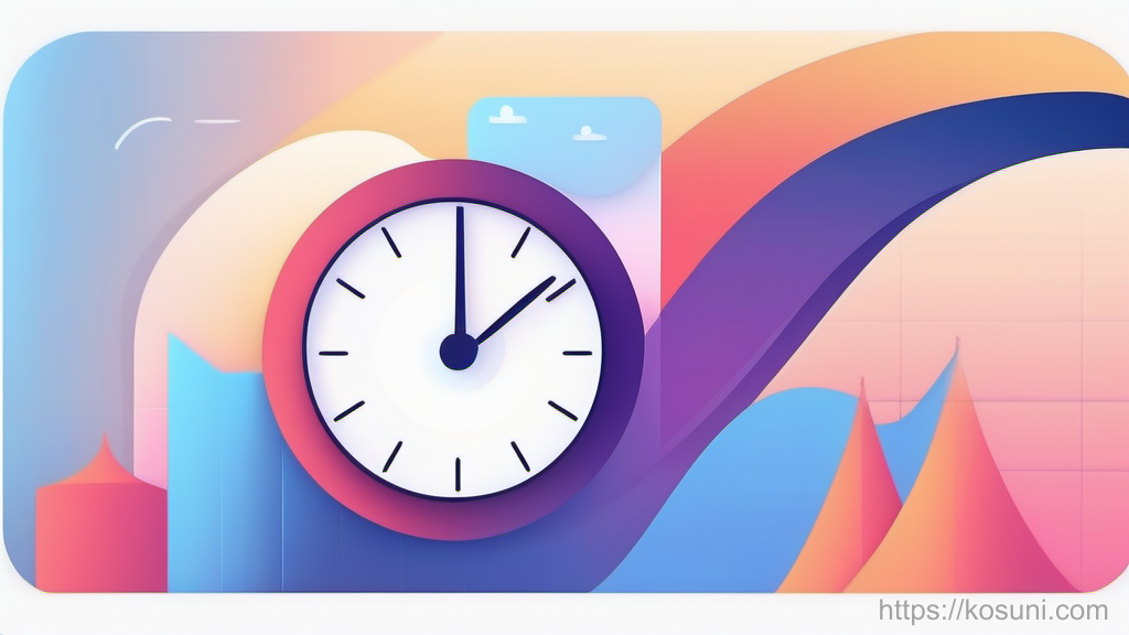 Clock and hourglass showing latency and schedule drift