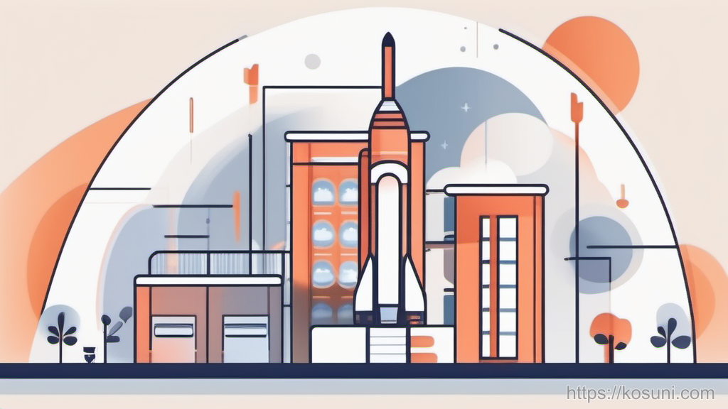 Segmented rollout circle with a small rocket moving gradually