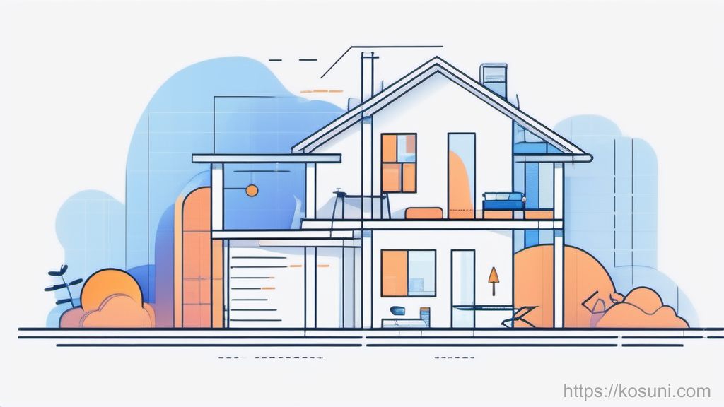 Scale weighing a house against an interest coin