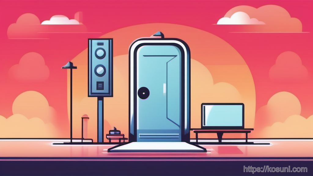 Three-way decision signpost with device, cloud, and vault icons