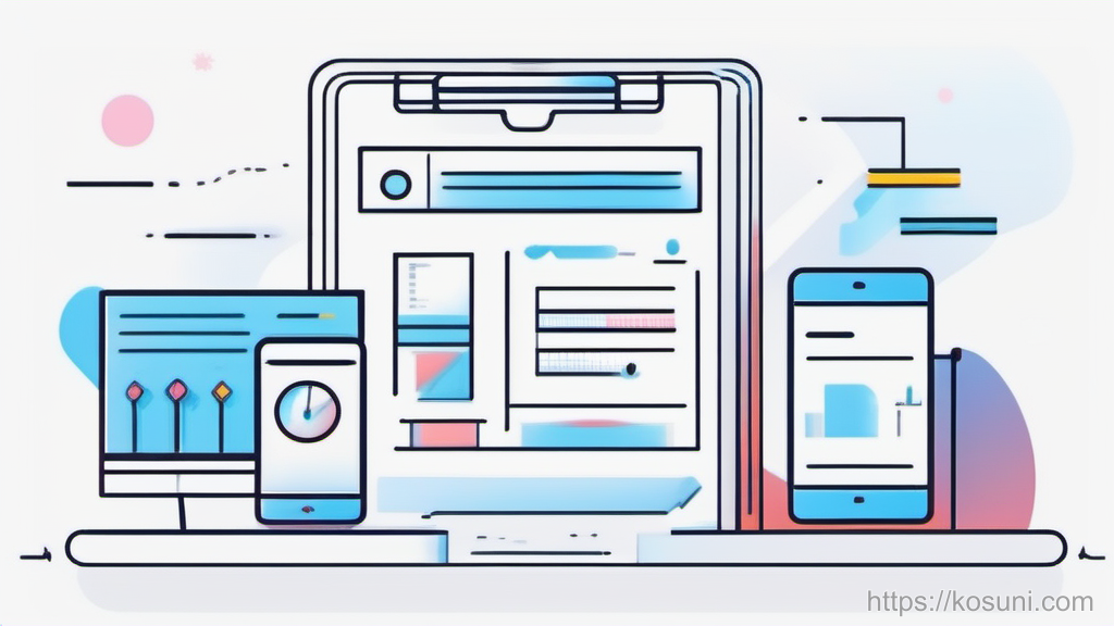 Abstract scorecard with checkboxes and a key icon