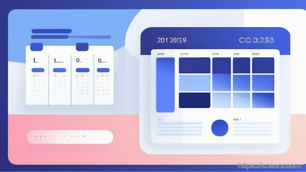Status dots and timeline bar on grid background