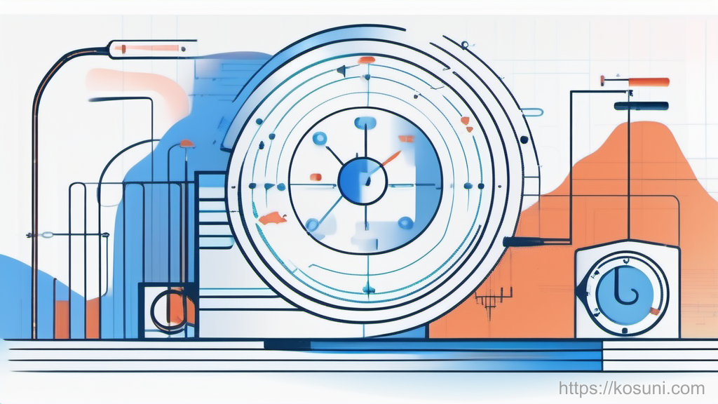 Connected gauges and cursor icon for click metrics