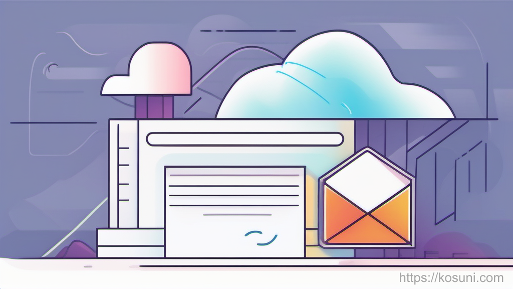 Funnel feeding into mailbox tray illustrating delivery flow