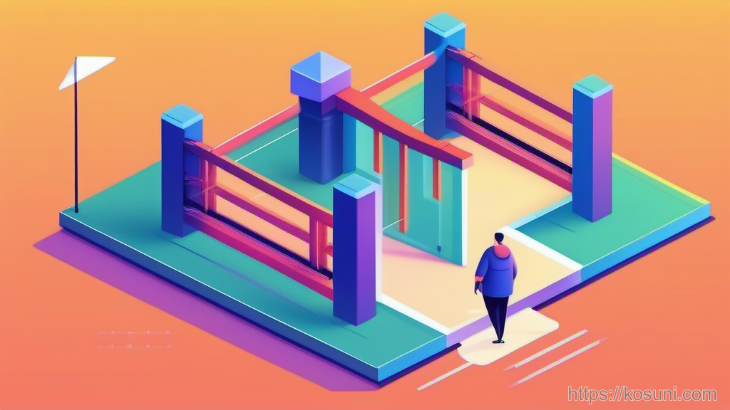 Barrier gate illustrating CORS between two origins
