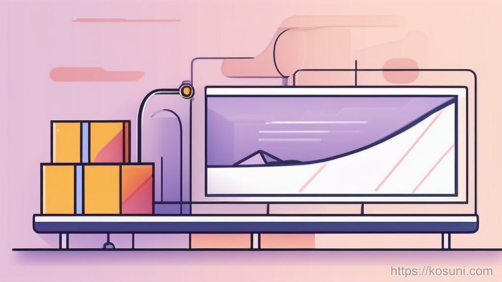 Delivery box and speed gauge representing loading performance