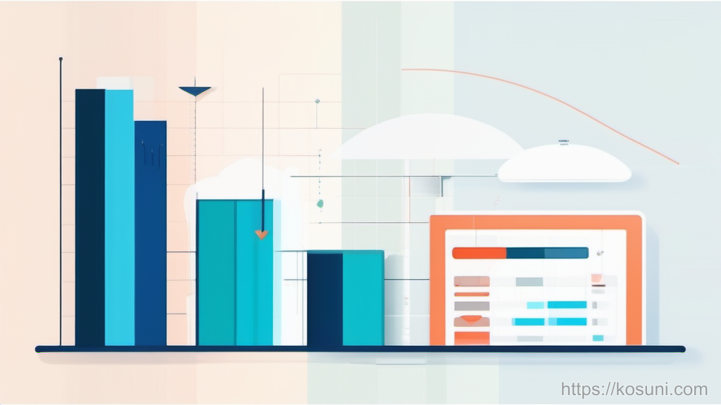 Storage gauge and category bars with arrows to a note