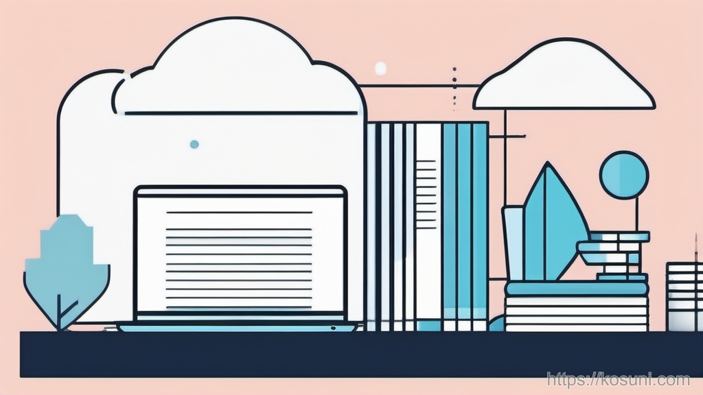 Cloud connected to folders representing copied documents
