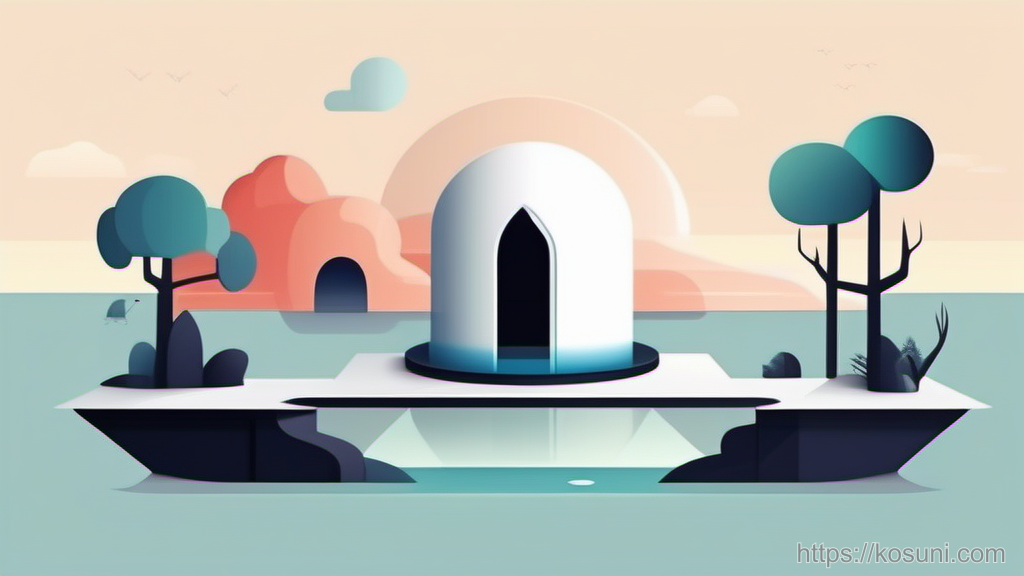 Metaphor illustration of two connected system compartments