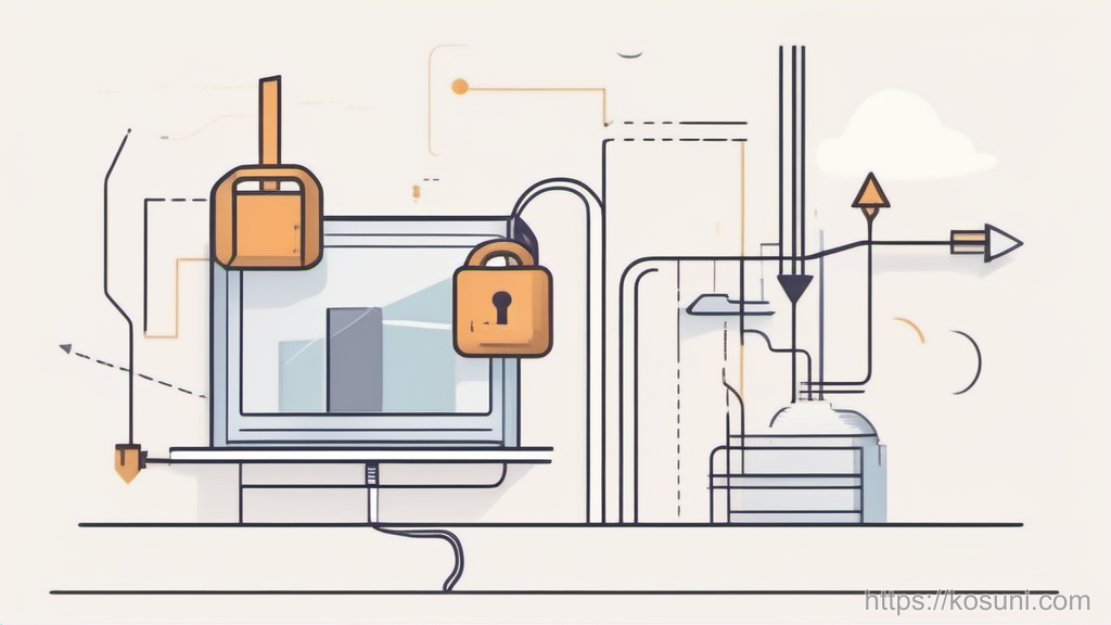 Padlock with branching arrows for required vs optional