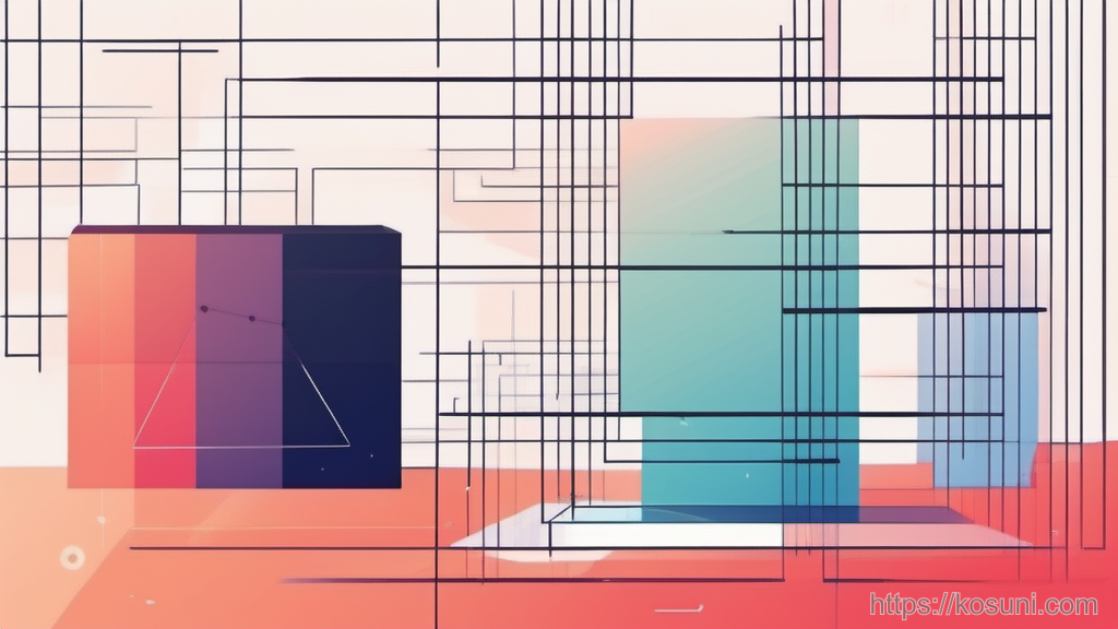 Measuring tape and ruler around a geometric cube