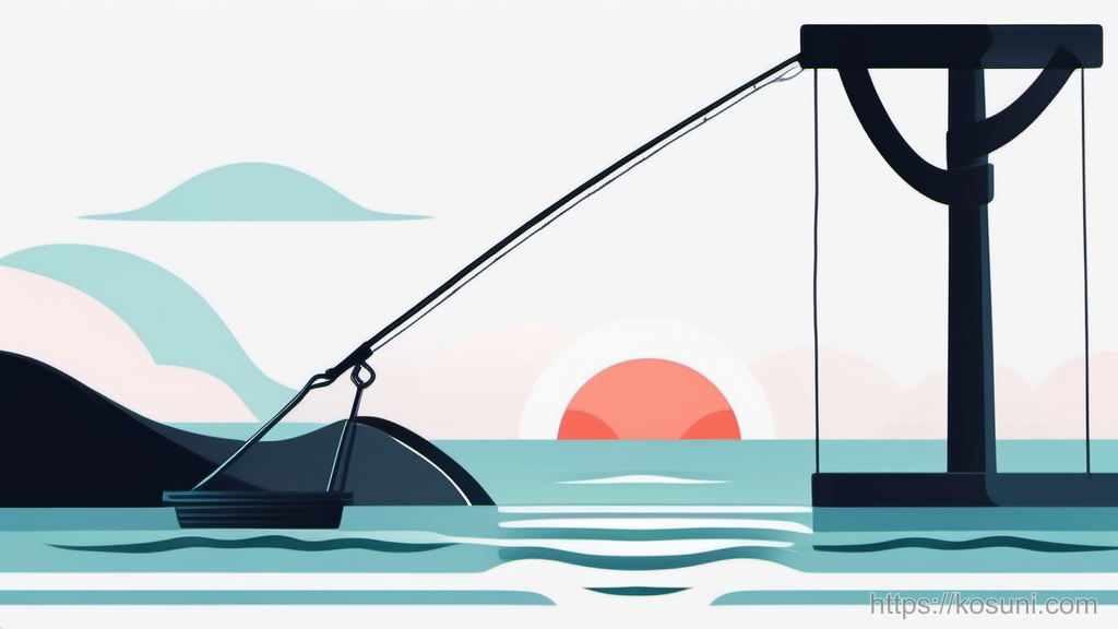 Fishing hook near a key outline symbolizing phishing