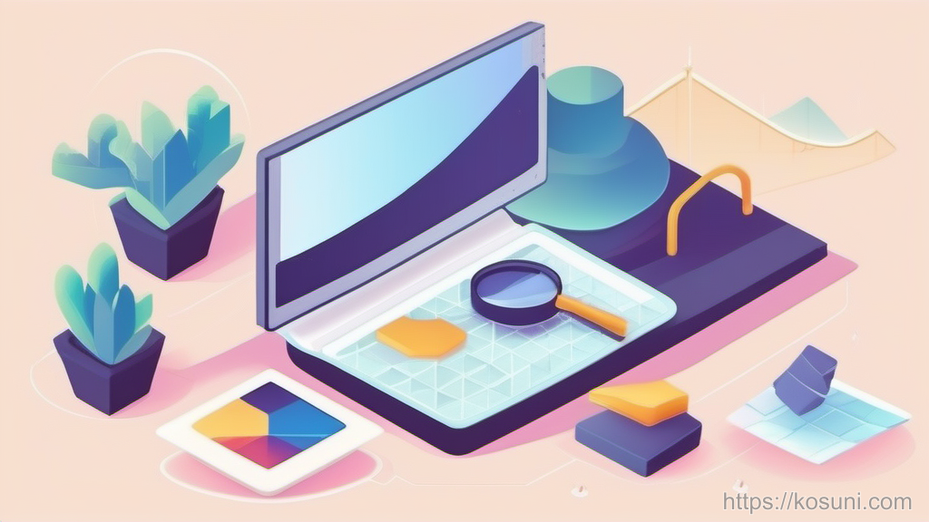 Balanced scale comparing two option tiles on a desk