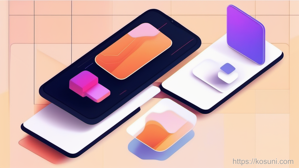 Smartphone with share tiles and paperclip attachment symbol