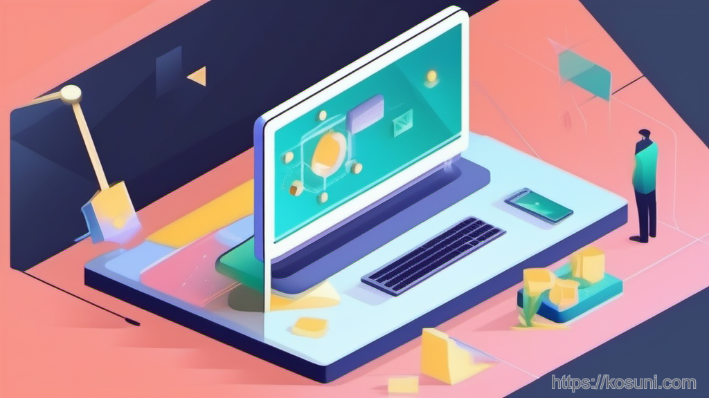 Magnifying glass over envelope and chip, privacy metaphor