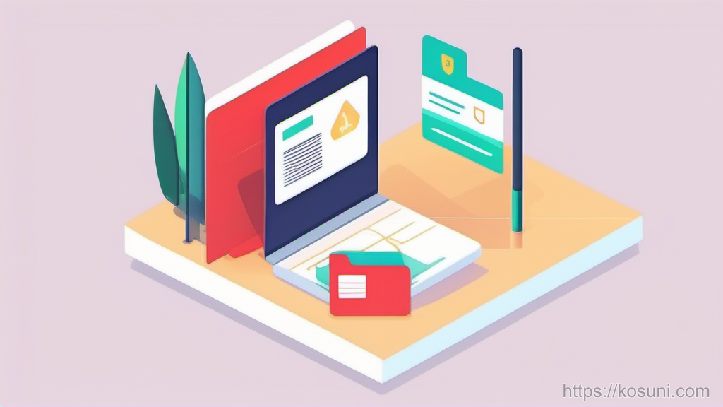 Document cards with warning and check icons for verification